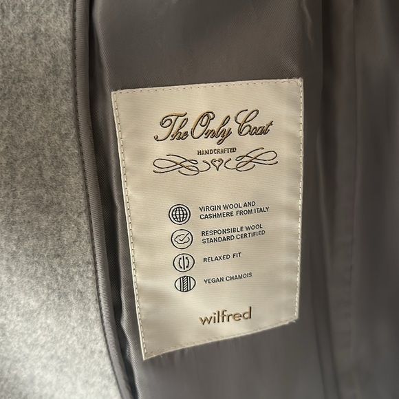 Aritzia Wilfred The Only Coat Wool Cashmere Gray XS - Picture 4 of 5
